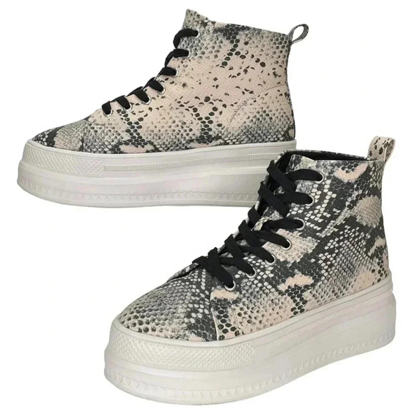 Madden Girl Chucki Snake Print Faux Leather High Top Womens Sneakers Size 8.5M - Picture 13 of 13